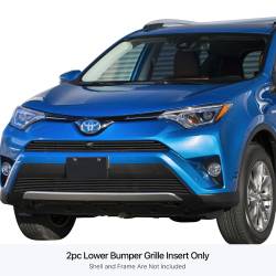 APS - APS Stainless Billet Bumper Grille Black for 16-18 Toyota RAV4 GR20FEE83J - Image 1