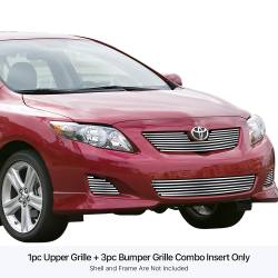 APS - APS Stainless Billet Grille-Polish for 09-10 Toyota Corolla GR20FFF02S - Image 1