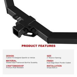 APS - APS Class III 2" Trailer Receiver Hitch 99-13 Silverado/Sierra HT24CAF95 - Image 5