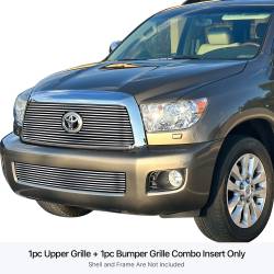 APS - APS Stainless Billet Grille-Polish for 08-12 Toyota Sequoia GR20FGG75S - Image 1