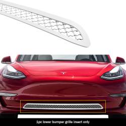 APS - APS Wire Mesh Bumper Grille-Polish for 17-25 Tesla Model 3 GR20GEB34S - Image 1