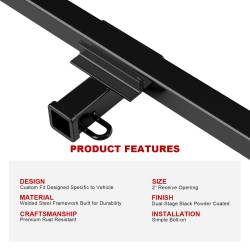 APS - APS HT24CFD08 Class III 2" Trailer Receiver Hitch for 05-25 Nissan Frontier - Image 5