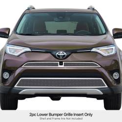 APS - APS Wire Mesh Bumper Grille-Polish for 16-18 Toyota RAV4 GR20GEE83T - Image 1