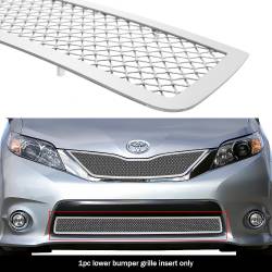 APS - APS Wire Mesh Bumper Grille-Polish for 11-17 Toyota Sienna SE GR20GFE00T - Image 1