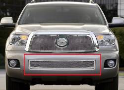 APS - APS Wire Mesh Bumper Grille-Polish for 08-17 Toyota Sequoia GR20GFE54T - Image 1