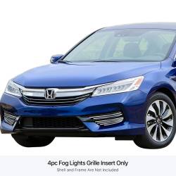 APS - APS Stainless Billet Fog Light Grilles-Polish 16-17 Accord Sedan GR08FFC52S - Image 1