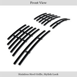 APS - APS Stainless Billet Fog Light Grilles Black 13-14 Ford Mustang GT GR06FEI27J - Image 2