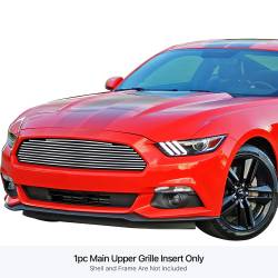 APS - APS Stainless Billet Grille-Polish 15-17 Ford Mustang V6 GR06FFD02S - Image 1