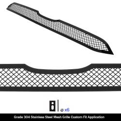 APS - APS Wire Mesh Grille Black 15-16 Honda CR-V GR08GFD21H - Image 2