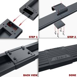 APS - APS iStep 5" Running Boards Black 03-25 Express/Savana Van IB03EDJ0B - Image 4
