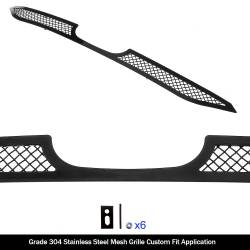 APS - APS Wire Mesh Grille Black 18-19 Honda Fit GR08GFD28H - Image 2