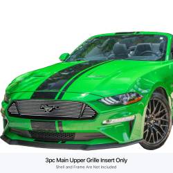 APS - APS Stainless Billet Grille-Polish 18-22 Ford Mustang GT GR06FFD48S - Image 1