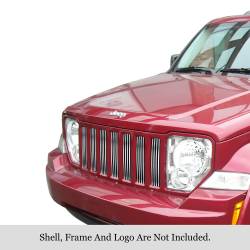 APS - APS Stainless Billet Grille-Polish for 08-12 Jeep Liberty GR10FEE51S - Image 1