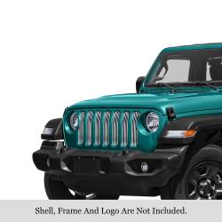 APS - APS Stainless Billet Grille-Polish for 20-21 Jeep Gladiator JT GR10FEJ45S - Image 1