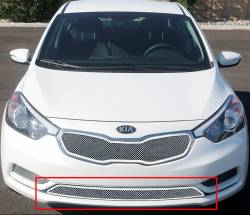 APS - APS Wire Mesh Bumper Grille-Polish for 14-16 Kia Forte GR11GEI64T - Image 1