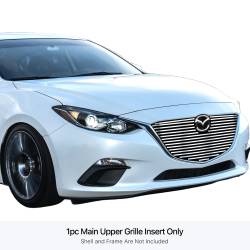 APS - APS Stainless Billet Grille-Polish 14-16 Mazda 3 GR13FEI70S - Image 1