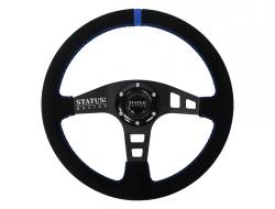 PRP - PRP SRG151 Flat Suede Steering Wheel 13" Diameter Blue - Image 1