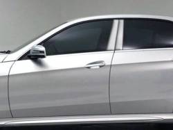 Quality Automotive Accessories - QAA PP10060 4Pc Stainless Steel Pillar Trim for 2010-2016 Mercedes E Class - Image 1