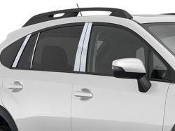 Quality Automotive Accessories - QAA PP13427 8Pc Stainless Steel Pillar Trim for 2012-2016 Subaru Impreza - Image 1