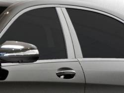 Quality Automotive Accessories - QAA PP14085 4Pc Stainless Steel Pillar Trim for 14-20 Mercedes S Class - Image 1