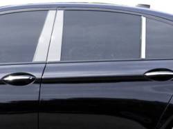 Quality Automotive Accessories - QAA PP11931 6Pc Stainless Steel Pillar Trim for 2011-2016 BMW 5 Series - Image 1