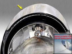 Quality Automotive Accessories - QAA HL43670 2Pc Stainless Steel Headlight Accent for 2002-2006 Ford Thunderbird - Image 1