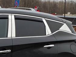 Quality Automotive Accessories - QAA PP15593 10Pc Stainless Steel Pillar Trim for 2015-2024 Nissan Murano - Image 1