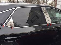 Quality Automotive Accessories - QAA PP16127 8Pc Stainless Steel Pillar Trim for 2016-2022 Lexus RX350 - Image 1