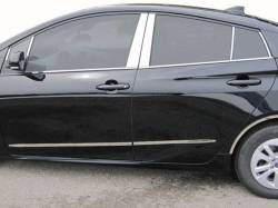 Quality Automotive Accessories - QAA PP16139 12Pc Stainless Steel Pillar Trim for 2016-2022 Toyota Prius - Image 1