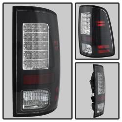 Spyder Auto - Spyder Auto 5077530 Black/Clear LED Taillights for 13-18 Dodge Ram Trucks - Image 2