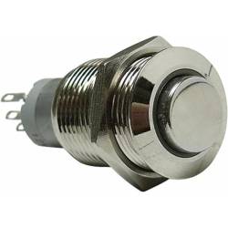 Autoloc - Autoloc AUTSW39W 16mm Latching Billet Button w/LED White Ring - Image 1