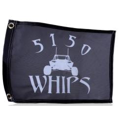 5150 Whips Heavy Duty 5150 Logo Safety Flag 10"x15" Black
