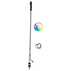5150 Whips 48" Bluetooth Control LED Safety Whip w/Magnet Mount & Flag-Each