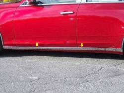 QAA TH54251 Stainless Rocker Panel Trim 4Pc for 14-19 Cadillac CTS