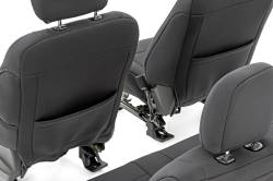 Rough Country Suspension Systems - Rough Country 91017 Rear Bench Seat Covers Black 15-25 Ford F150 Crew - Image 3