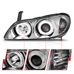 Anzo USA - Anzo USA Projector Headlights w/LED Halo Chrome for I30 I35 121078 - Image 3