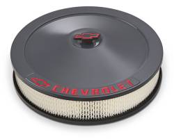 Proform - ProForm 141-882 Air Cleaner Kit 14" Diameter Shark Gray Chevrolet Red Emblems - Image 1