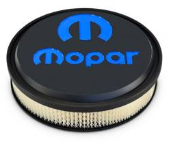 Proform - ProForm 440-834 Air Cleaner Kit 14" Diam Alum. Black Recessed Blue MOPAR Emblem - Image 1