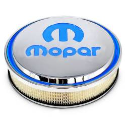 Proform - ProForm 440-832 Air Cleaner 14" Diam Alum. Polished Recessed Blue MOPAR Emblem - Image 1