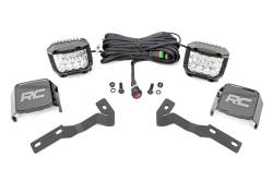 Rough Country 71084 A-Pillar 3" LED Ditch Light Kit-Flood for 16-23 Tacoma