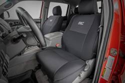 Rough Country Suspension Systems - Rough Country Front/Rear Seat Covers Black for 05-15 Toyota Tacoma Double 91052 - Image 2