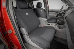 Rough Country Suspension Systems - Rough Country Front/Rear Seat Covers Black for 05-15 Toyota Tacoma Double 91052 - Image 3