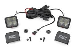 Rough Country Suspension Systems - Rough Country 82047 A-Pillar 2" LED Ditch Light Kit-Spot for 21-25 Ford Bronco - Image 1