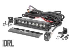 Rough Country Suspension Systems - Rough Country Black Series 8" Single Row DRL LED Light Bar EACH 70718BLDRLA - Image 1