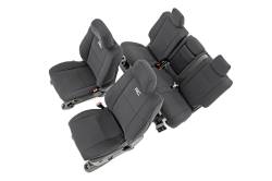 Rough Country Suspension Systems - Rough Country 91046 Front/Rear Seat Covers Black for 11-22 Grand Cherokee WK2 - Image 1