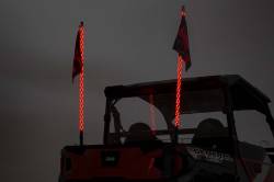 Rough Country Suspension Systems - Rough Country LED Whip Light Mounts w. 48" LED Whips for Polaris Ranger 93053 - Image 3