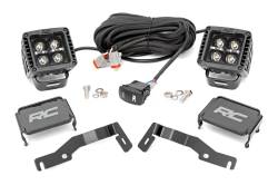 Rough Country Suspension Systems - Rough Country 72104 A-Pillar 2" LED Ditch Light Kit-Spot for 24-25 Toyota Tacoma - Image 2
