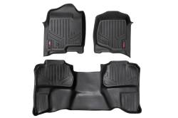 Rough Country M-20712 Fr/Rr Floor Liners Black 07-13 Silverado/Sierra Ext Cab