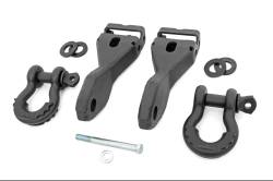 Rough Country Front Tow Hook/D-Ring Kit Black 14-18 Silverado/Sierra 1500 RS170