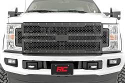 Rough Country Suspension Systems - Rough Country 70213 Front Mesh Grille Insert Black for 17-19 Ford Super Duty - Image 2